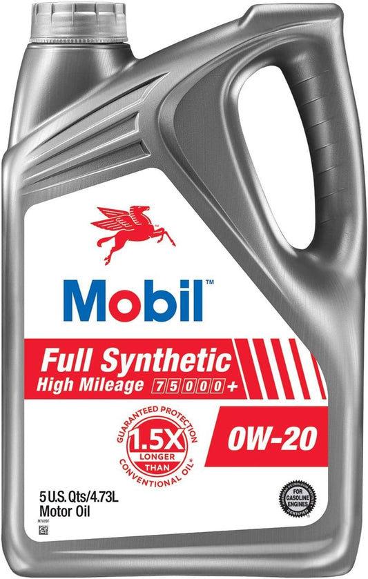 Full Synthetic High Mileage Motor Oil 0W-20, 5 Quart